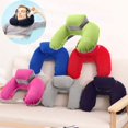 thumbnail image 1 of Foldable U-shaped Neck Support Pillow Inflatable Cushion Travel Air Plane Sleep, 1 of 3