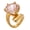 Pink, variant on Adjustable Oval Zircon Statement Rings In Vibranting Color For Gifts And Special Occasions