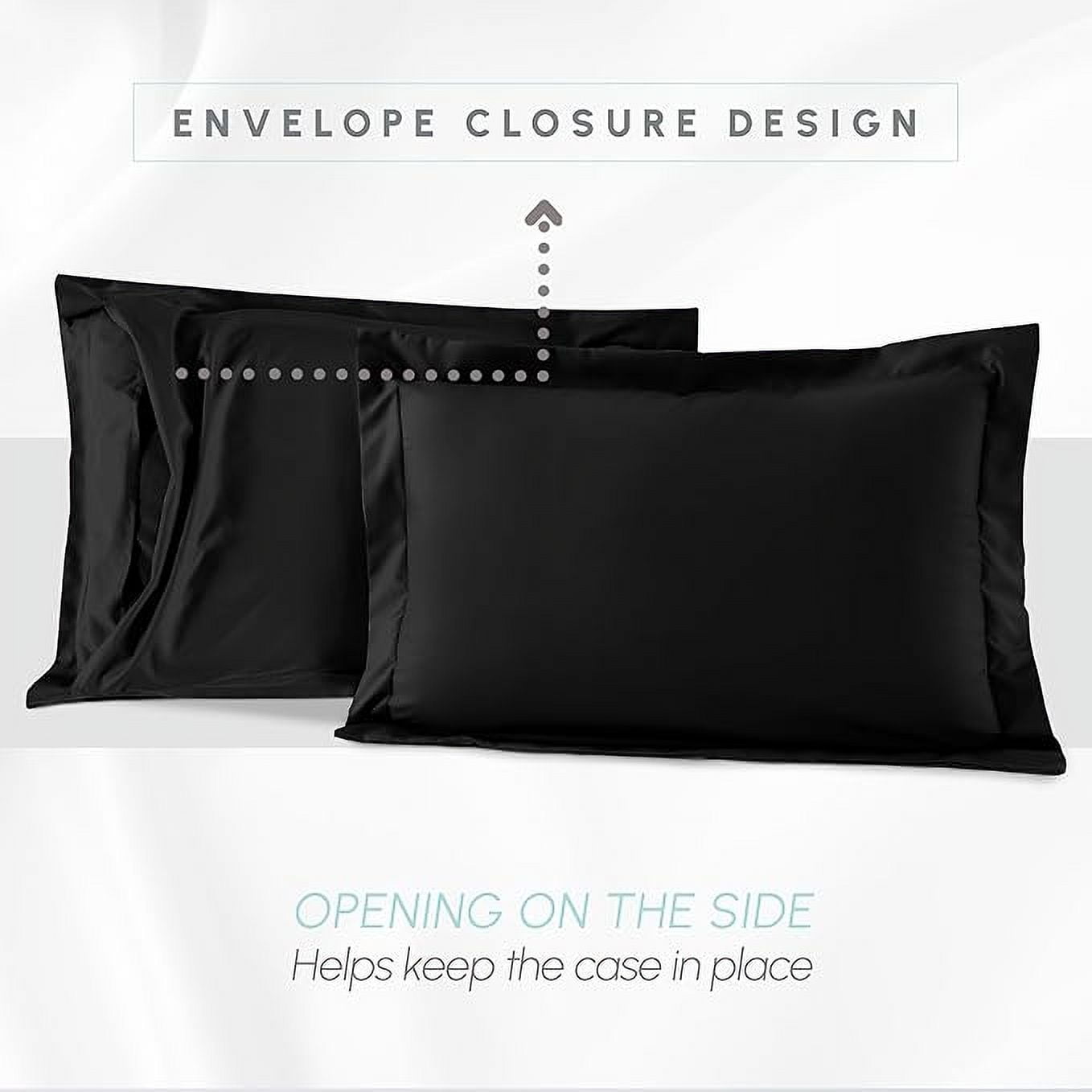 Elegant Comfort 3-Piece Comforter Set, Down Alternative Box Stitched, Ultra Soft All-Season Bedding with Shams, Plush Cozy Duvet Insert with Corner Tabs - Oversize King, Black