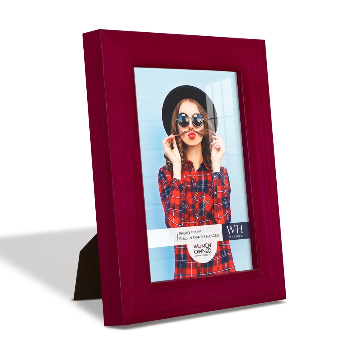 Woodgrain 3.5 in. x 5 in. Cherry Red Picture Frame