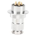 thumbnail image 3 of Conector De Enchufe De Aviación, AC DC 250V Operación Simple Conector De Plata Chapado En Cobre Enchufe De Aviación Para Computadora Para Maquinaria ANGGREK 6 pines, 3 of 8