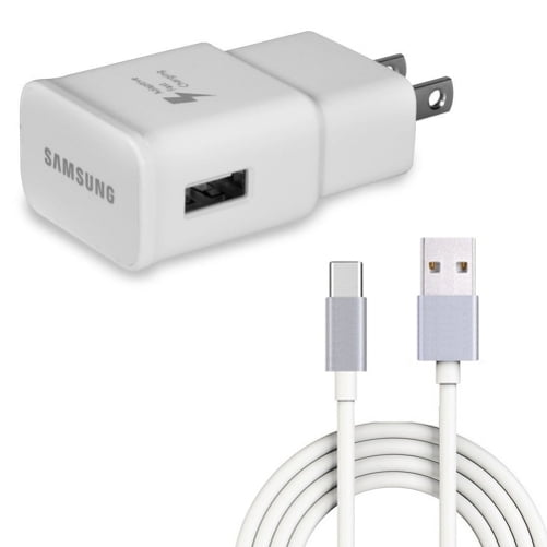TypeC Fast Home Charger for Galaxy A51, A01 Phones 6ft USB Cable Quick Power Adapter Travel