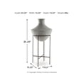 thumbnail image 6 of Signature Design by Ashley Estonbank 35" Metal Vase, Distressed Cream Farmhouse, 6 of 6