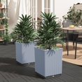 thumbnail image 1 of vidaXL Planters 2 pcs Light Grey 30x30x37 cm Polypropylene, 1 of 5