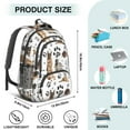 thumbnail image 5 of German Shepherd Dog and Footprint Backpack for School,Cute School Bag,Schoolbag with Adjustable Shoulder Straps & Padded Back,16.9 Inch, 5 of 5