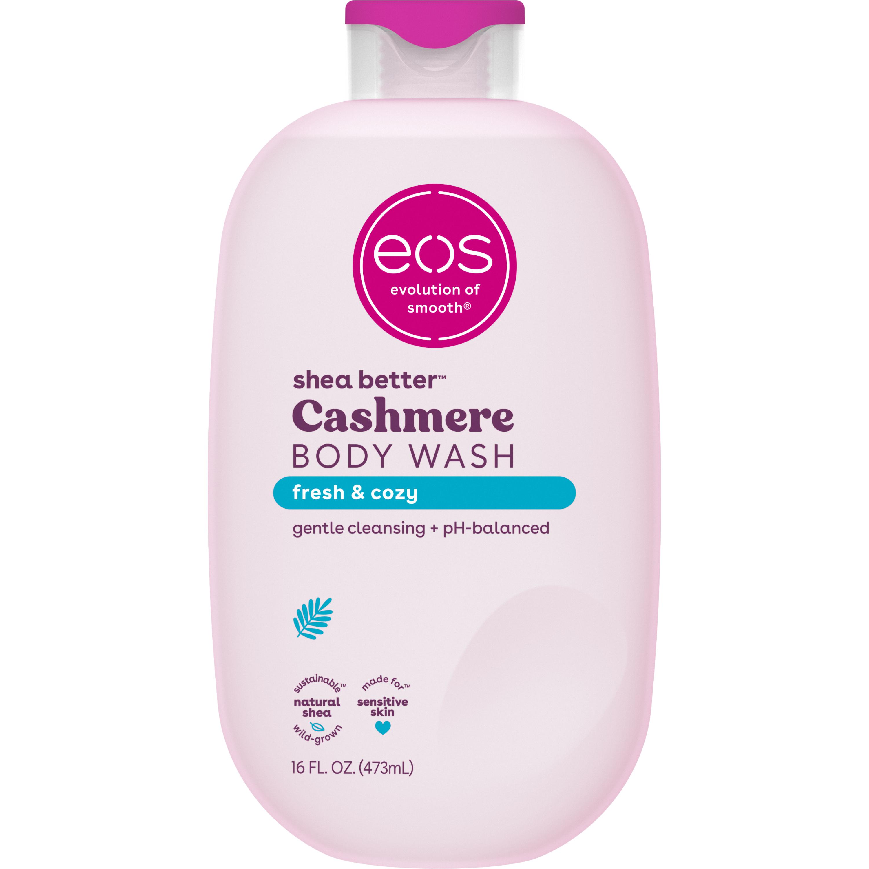 eos Shea Better Cashmere Body Wash - Fresh & Cozy, Creamy Gel Formula, 16 fl oz.
