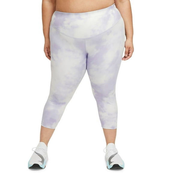 Nike Womens Plus Size One Icon Clash Crop Leggings;1X
