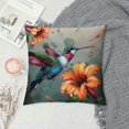 thumbnail image 2 of Pratyus Hummingbird Flowers Square Pillow Cover Case for Cushions Sofa Bed Outdoor Decoration Car Couch Bedroom Spring Aesthetic Decorative 1PC 22x22in, 2 of 5