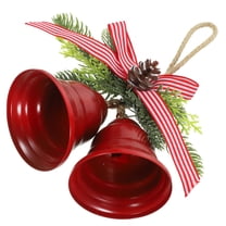 ELAYARD Red Metal Xmas Bell Pendant Decorative Hanging Ornament for Christmas Tree Decor