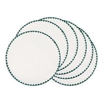 Farmhouse Placemats Set of 6 Placemats for Dining Table Decor Indoor Washable Kitchen Table Mat Green Line 15inch