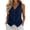 Navy, variant on Stralyhd Womens Linen Casual Tank Top Sleeveless V Neck Button Up Lightweight Dressy Daily Blazer Waistcoat with Side Pockets White XL