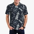 thumbnail image 5 of Wukai Anchors and Lighthouse Men’s Polo Shirts,Quick-Dry Athletic Shirt,Classic Fit Shirts-X-Large, 5 of 8