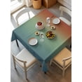 thumbnail image 6 of Burnt Orange Teal Ombre Table Cloth, Modern Abstract Art Aesthetics Waterproof Tablecloth for Square Tables, Reusable Washable Fabric Table Cover for Restaurant Kitchen Dining Tables 54"x54", 6 of 6