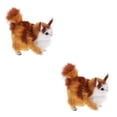 thumbnail image 4 of serony Soft Simulation Cats Plush Stuffed Animal Home Decor Kids Birthday Gift toy Model Brown 12x6x12cm 2Set, 4 of 6