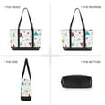 thumbnail image 6 of FORMRS Canvas Laptop Tote Bag for Women with 15.6" Computer Compartments Shoulder Handbag, Red Simple Shapes, 6 of 7