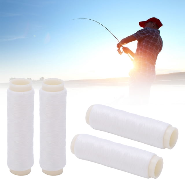 Línea de Banda de Goma de Pesca, 4 piezas de 100/200m Nylon Fishing String Line Accesorios de Pesca Elástica para Salmón Sturgeon Bass
