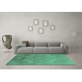 thumbnail image 3 of Ahgly Company Indoor Rectangle Abstract Turquoise Blue Contemporary Area Rugs, 4' x 6', 3 of 4