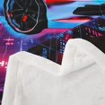 thumbnail image 3 of Erosebridal Racing Car Sherpa Blanket 50x60,Gradient Geometric Fuzzy Blanket Throw,Race Car Bedroom Decor, 3 of 6