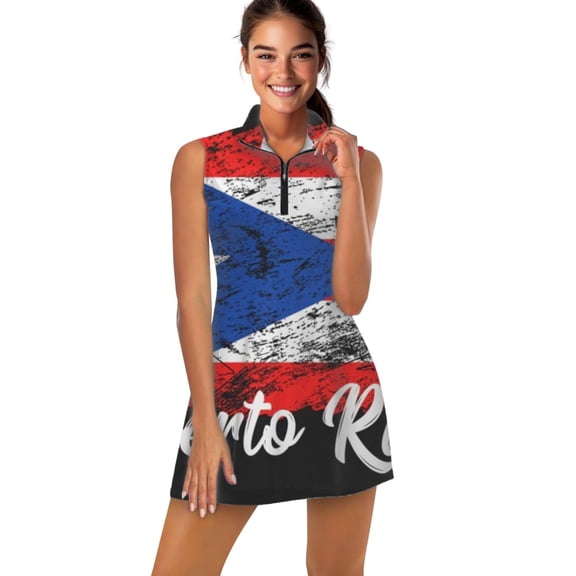 Puerto Rico Sports Dresses Women Tennis Dress Outdoor Badminton Golf Quick-Drying And Breathable Sports Dress