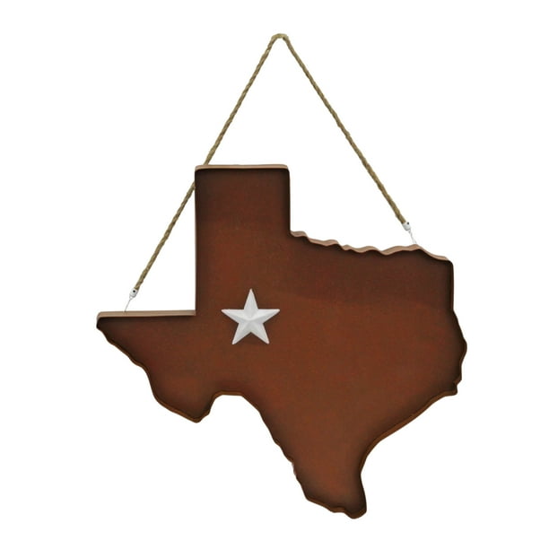 Better Homes Gardens Texas State Wall Decor Rust Walmart Com