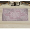 thumbnail image 1 of Bohemian Decorative Rug, Mandala Ornament in Grungy Style Abstract Vintage Style Jumble Cultural, Quality Carpet for Bedroom Dorm and Living Room, 6 Sizes, Pale Purple and Grey, by Ambesonne, 1 of 1