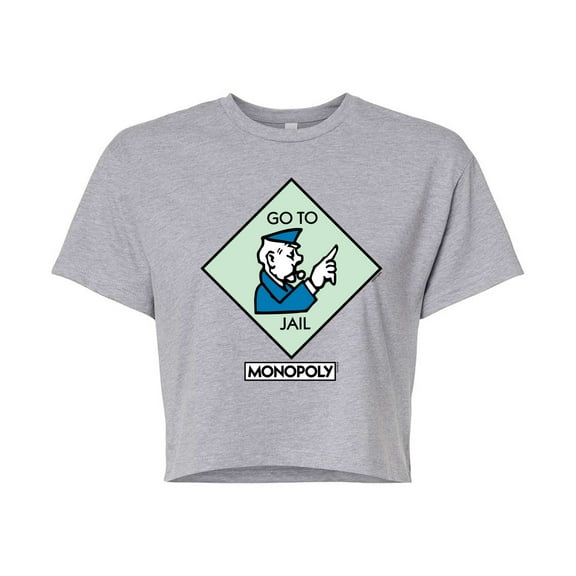 Monopoly - Go To Jail Square - Juniors Cropped Graphic T-Shirt