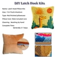 thumbnail image 3 of DIY Latch Hook Pillow Cover Kits Camel and Cactus with Sunset Stamped Handamade Pillowcase Crochet Yarn Hook and Latch Emboridery Throw Pillow for Home Sofa Decor 43x43cm(4), 3 of 8