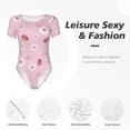 thumbnail image 4 of Balery Hand Drawn Strawberry Body de cuello redondo de manga corta para mujer Tops de manga corta Tops básicos-X-Large, 4 of 7