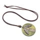 thumbnail image 5 of Collar con colgante de hoja de pluma, regalo, collar largo, cadena para uso diario, unisex Verde, 5 of 9