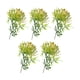 thumbnail image 2 of Monstrate 5 piezas de flores artificiales ecológicas para decoración del hogar de plástico elegante interior o exterior Decoración verde, 2 of 6