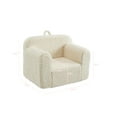 thumbnail image 5 of Ulax Furniture Kids Foam Sofa Chair with Removable Sherpa Slipcover for Bedroom or Playroom, Beige, 5 of 5