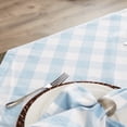 thumbnail image 3 of Contemporary Home Living Buffalo Check Rectangular Cotton Tablecloth - 84" - Light Blue and White, 3 of 8