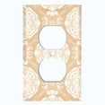 thumbnail image 2 of Metal Light Switch Plate Cover Mandala Beige White Floral Pattern Damask MDL075, 2 of 13
