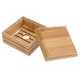 thumbnail image 6 of OUNONA Draining Bamboo Soap Dish Beige for Bathroom with Lid and Quick Drying, 6 of 8