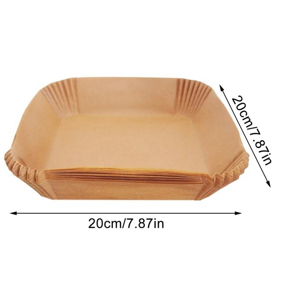 HAXMNOU Air Fryer Parchment Paper Liners, Non-Stick Disposable Baking Liners for Air Fryers, Microwave, and Oven Use, 100 Pcs