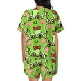 thumbnail image 6 of Sigee Cute Green Frog for Sleepwear Casual Pjs with Pockets Women's Pajamas Sets Shorts 2 Piece Short Sleeve Lounge Sets 3X-Large, 6 of 9