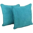thumbnail image 2 of 25-inch Double-corded Solid Microsuede Square Floor Pillows with Inserts (Set of 2) 9813-CD-S2-MS-AB, 2 of 2
