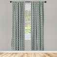 thumbnail image 4 of Ambesonne Geometric Window Curtains, Sketch Look Lines Art, Each 28" W x 95" L, Turquoise Charcoal Grey, 4 of 4