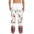 thumbnail image 4 of joogoo Men's Pajama Pants Gnomes Snowflakes Christmas Cotton Long Sleepwear Lounge Pants L, 4 of 7