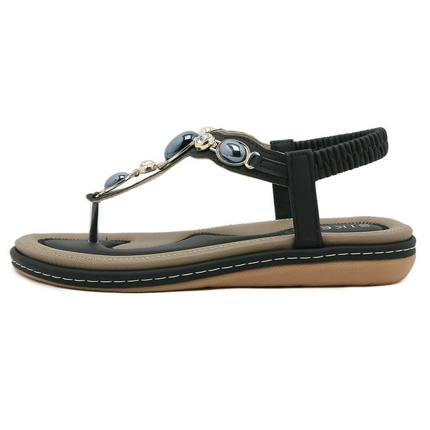 Sandalias casuales con chanclas cómodas bohemias para viajes en la playa o la piscina