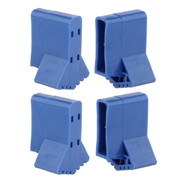 4x Ladder Feet Covers Non Slips Protector Trapezoid Pads Ladder Leg Caps Blue