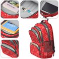 thumbnail image 4 of Red Butterfly Heart Flower Pattern Cute School Backpack Bag with Padded Back and Adjustable Shoulder Straps 16.9 X 12.6 X 5.9 Inches, 4 of 5
