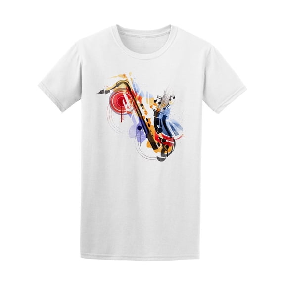 Colorful Geometric Sax Tee Men's -Image by Shutterstock