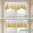 thumbnail image 5 of Yellow Ombre Stripe Tie Up Valance Curtains for Windows, Kitchen Curtains Window Treatments, Modern Abstract Art Gradient Striped Short Window Shades Valances for Bedroom Bathroom Cafe 42"x12", 5 of 8