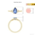 thumbnail image 5 of ANGARA Natural Bezel-Set Pear-Shaped 1.3 ct Tanzanite Ring with Diamonds in 14K Yellow Gold for Women (Size-9x6mm) | December Birthstone, Anniversary, Jewelry Gift for Women | Natural Tanzanite Ring, 5 of 10