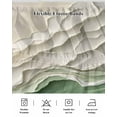 thumbnail image 7 of Abstract Green Bed Skirt King Size 18" Drop Beige Ocean Wave Oil Painting Style Modern Ruffled Wrap Around Bed Skirts Adjustable Elastic Bedskirt Dust Ruffle for King Size Bed, 7 of 7