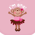 thumbnail image 4 of Inktastic Monkey 1st Birthday 1 Year Old Girl Girls Baby Bib, 4 of 4