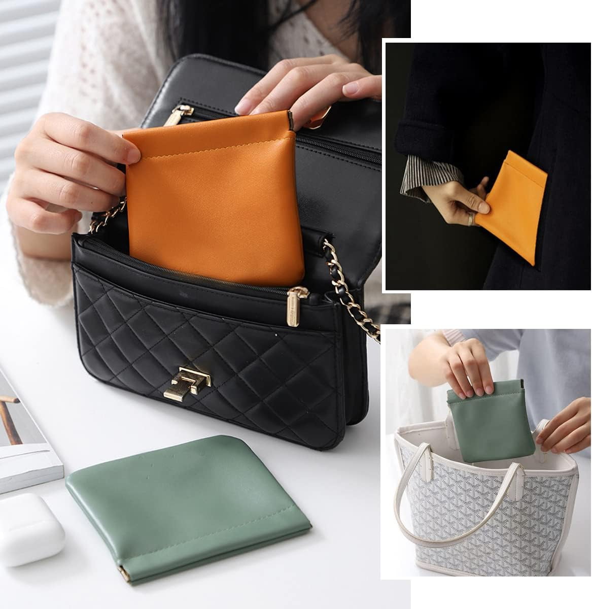Women Weave Wallet Wrist Handle Phone Case Long Section Money Pocket Pouch  Handbag Women Purse Card