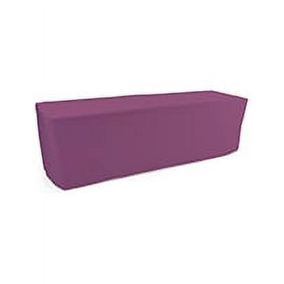 Displays2go 8' Stretch Polyester Table Cloth, Fitted Design - Purple (FT8PL)