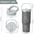 thumbnail image 6 of Modern 30oz Handheld Travel Tumbler with Handle – Double Wall Stainless Steel Insulated Cup, Flip Straw Lid, Leak-Proof & BPA-Free for Hot and Cold Drinks – Durable Coffee & Juice Mug Pink, 6 of 7